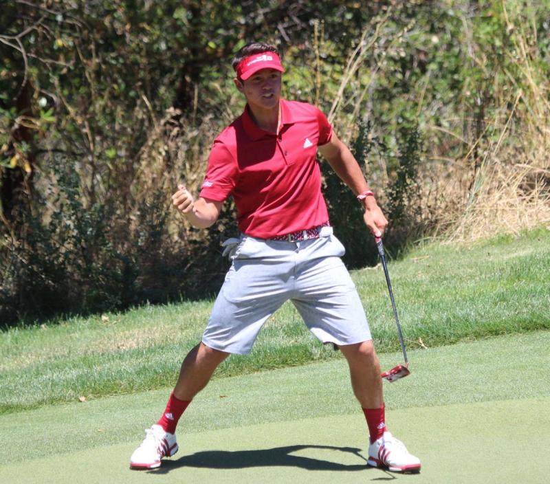 The Wyndham Cup is a Team competition. Here, Karl celebrates.