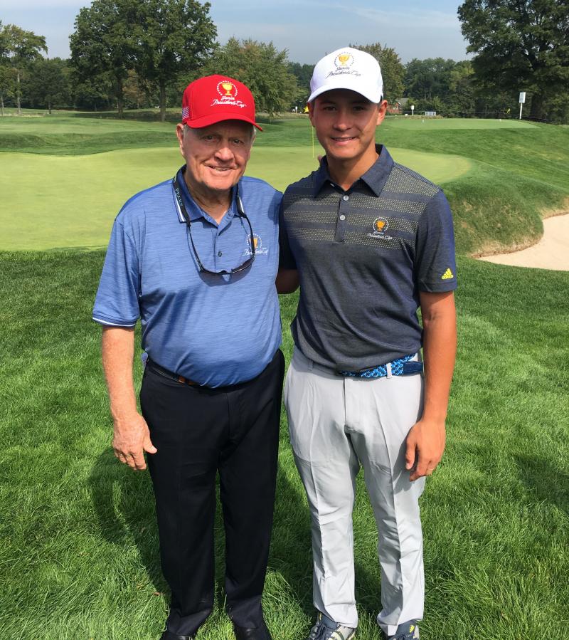 Karl with Jack Nicklaus at the Junior Presidents Cup