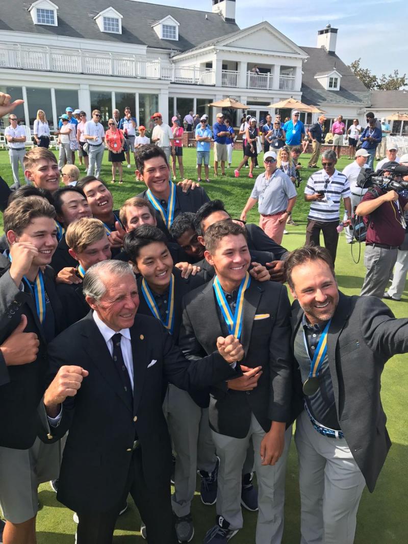 Karl with Gary Player and his Team at the Junior Presidents Cup